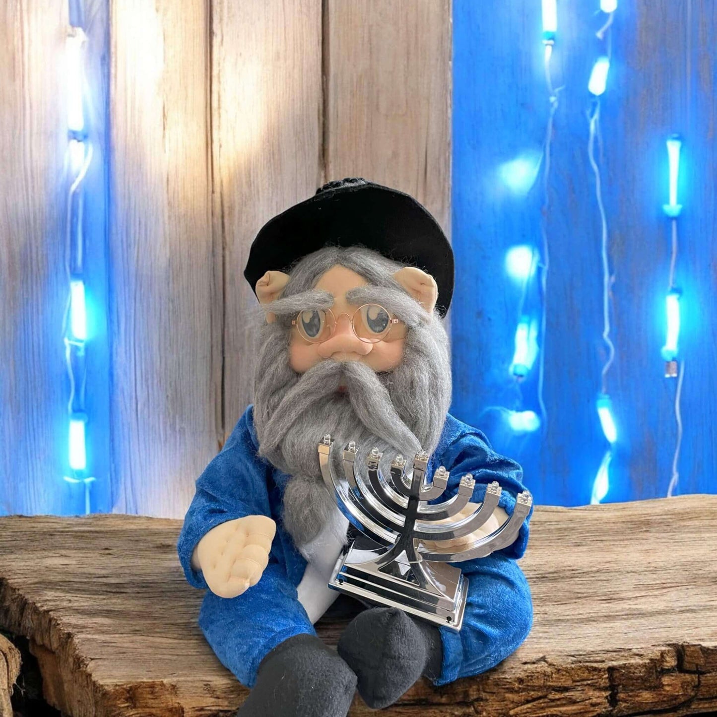 Hanukkah menorah handmade close-up showing premium craftsmanship holiday decor