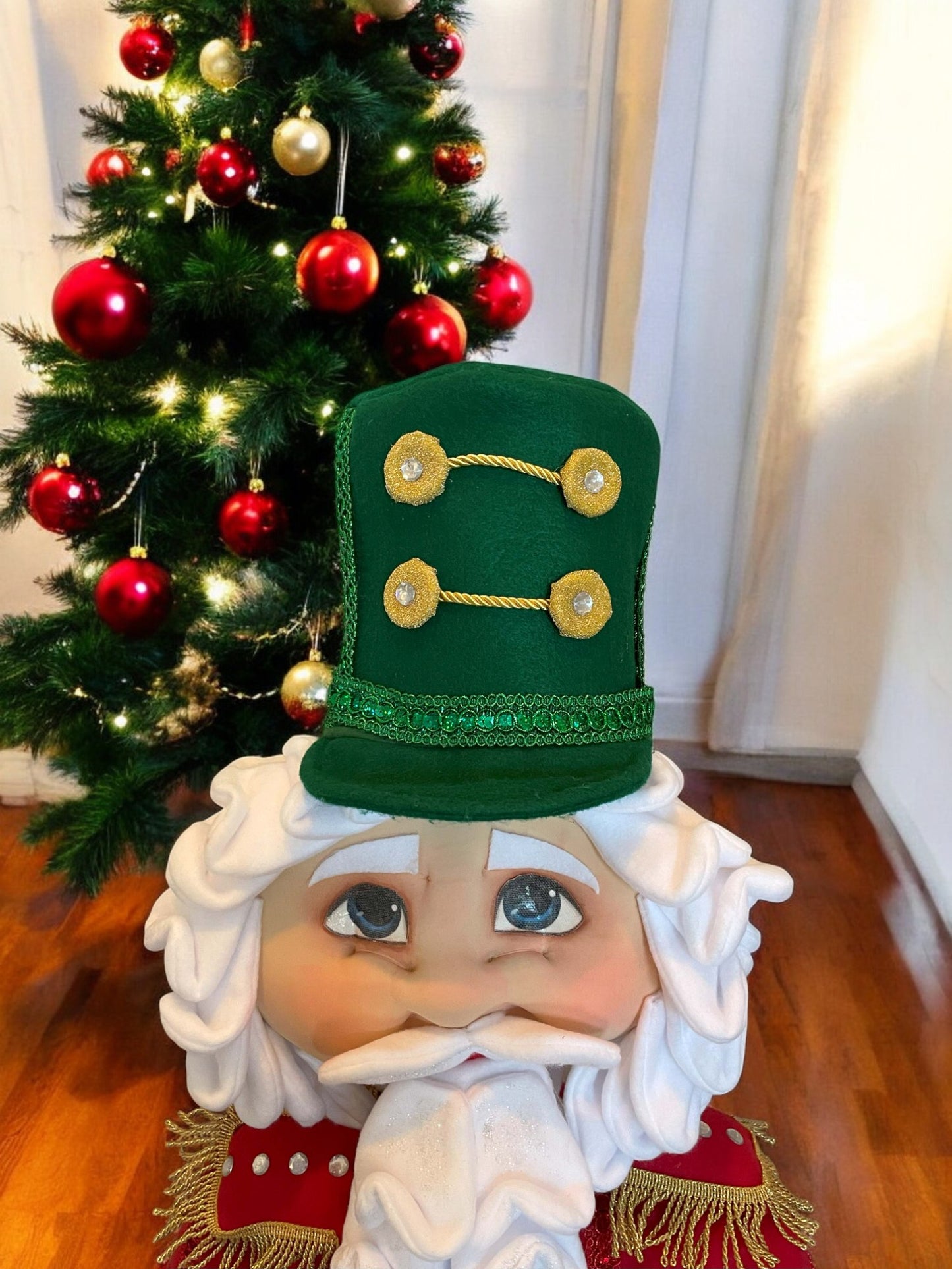Handmade Christmas Soldier Doll – 44” Tall Holiday Nutcracker Detachable Decoration Doll