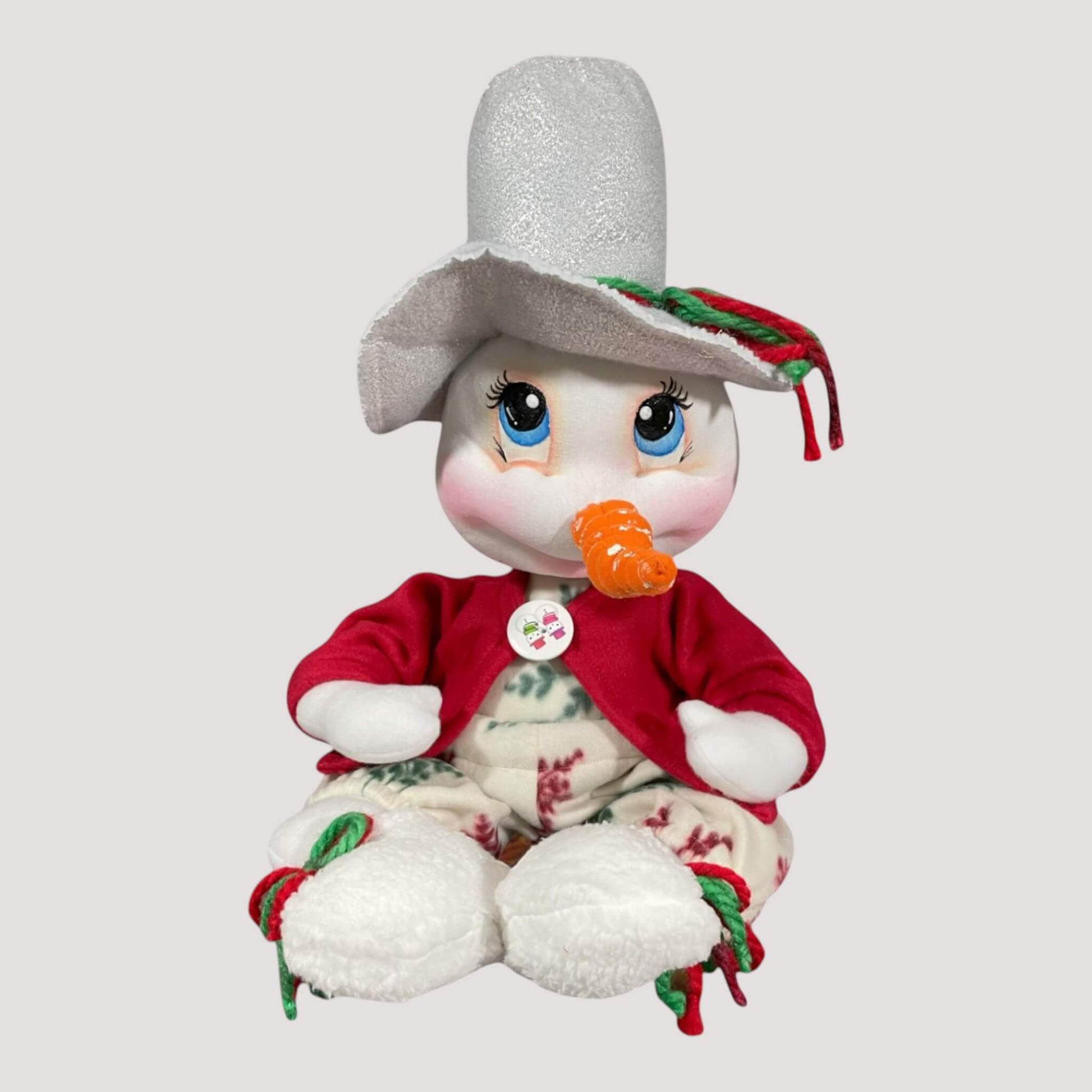 Handmade snowman decoration 15 and 20 inches festive winter holiday decor by DWcraftworks
