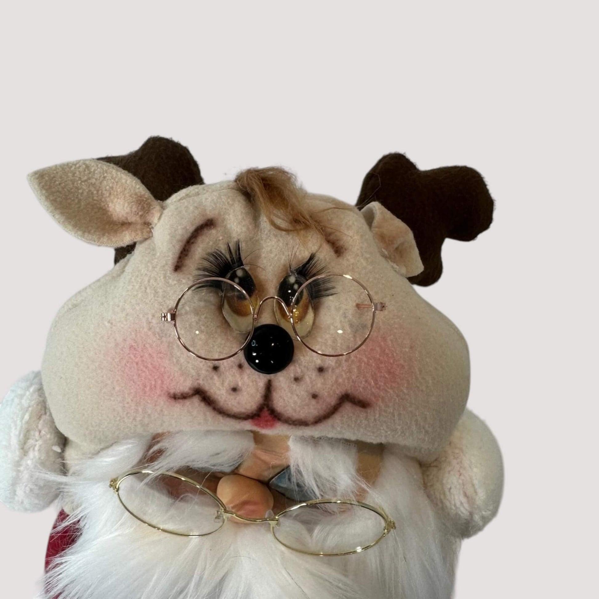 Santa Claus 24 inch handmade with removable head and collapsible decorative seat box
