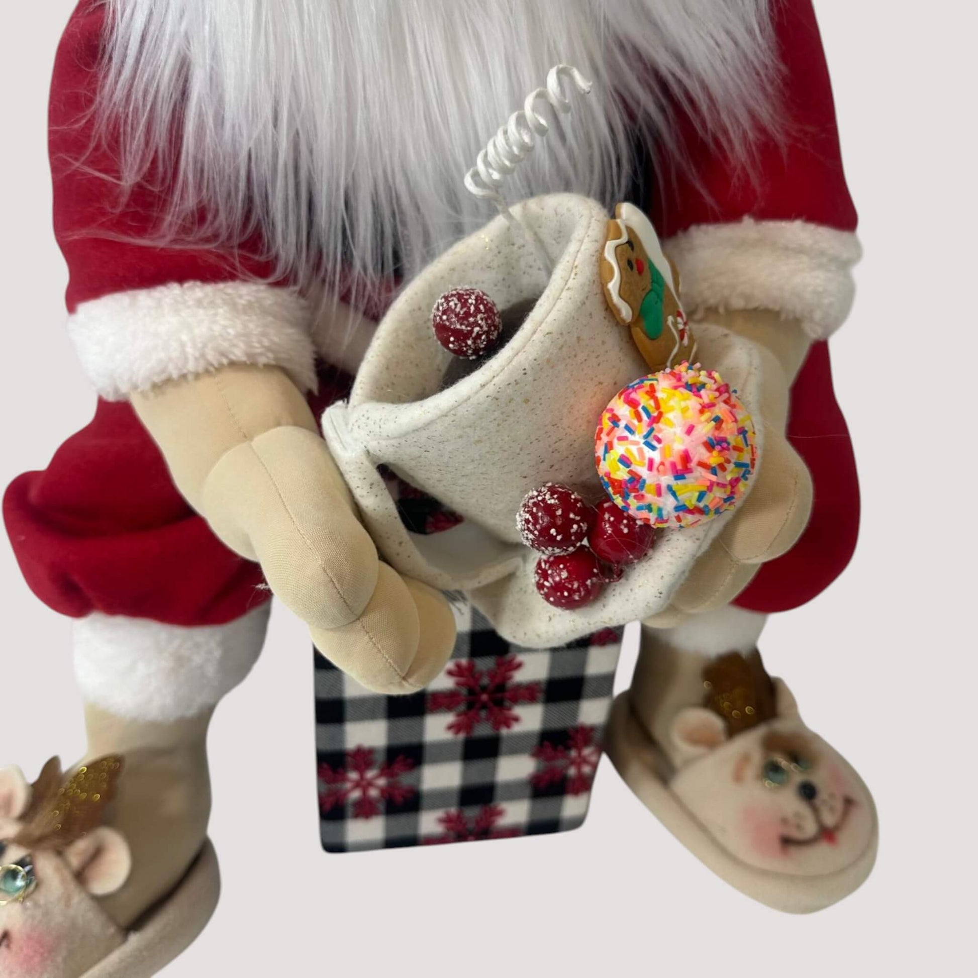 Santa doll 24 inch removable head handmade festive holiday figure
