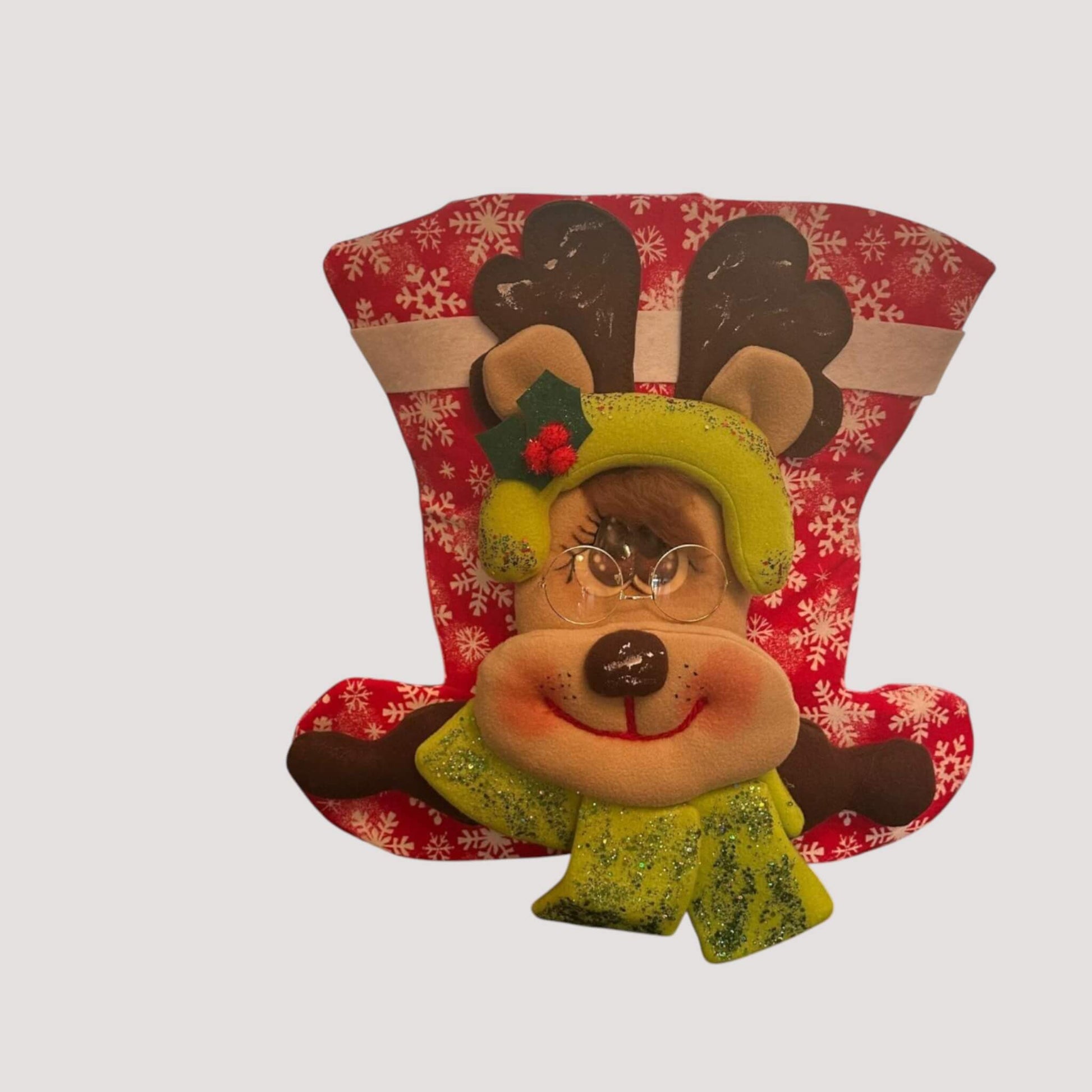 Christmas dining chair covers handmade close-up showing premium materials and details
