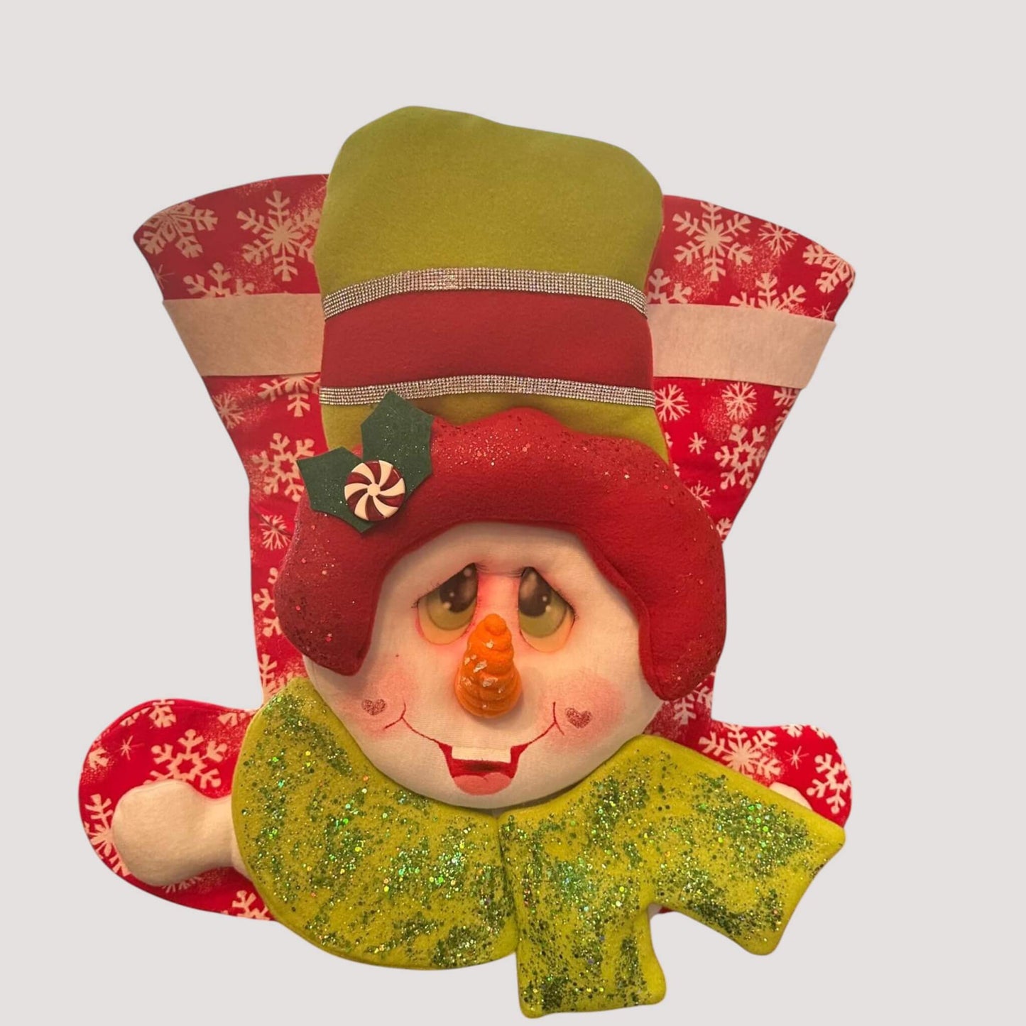 Santa Claus chair cover handmade Christmas dining room holiday decoration
