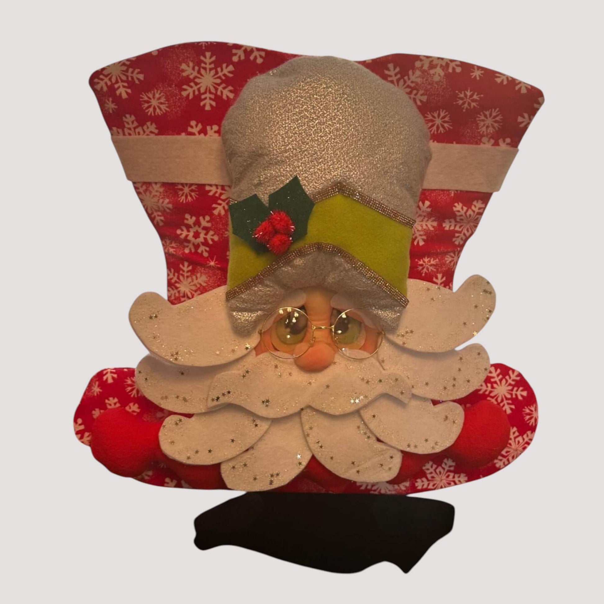 Snowman chair cover handmade festive Christmas dining decor
