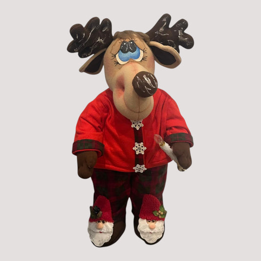 Handmade Christmas reindeer decoration 30 inches removable easy to store by DWcraftworks
