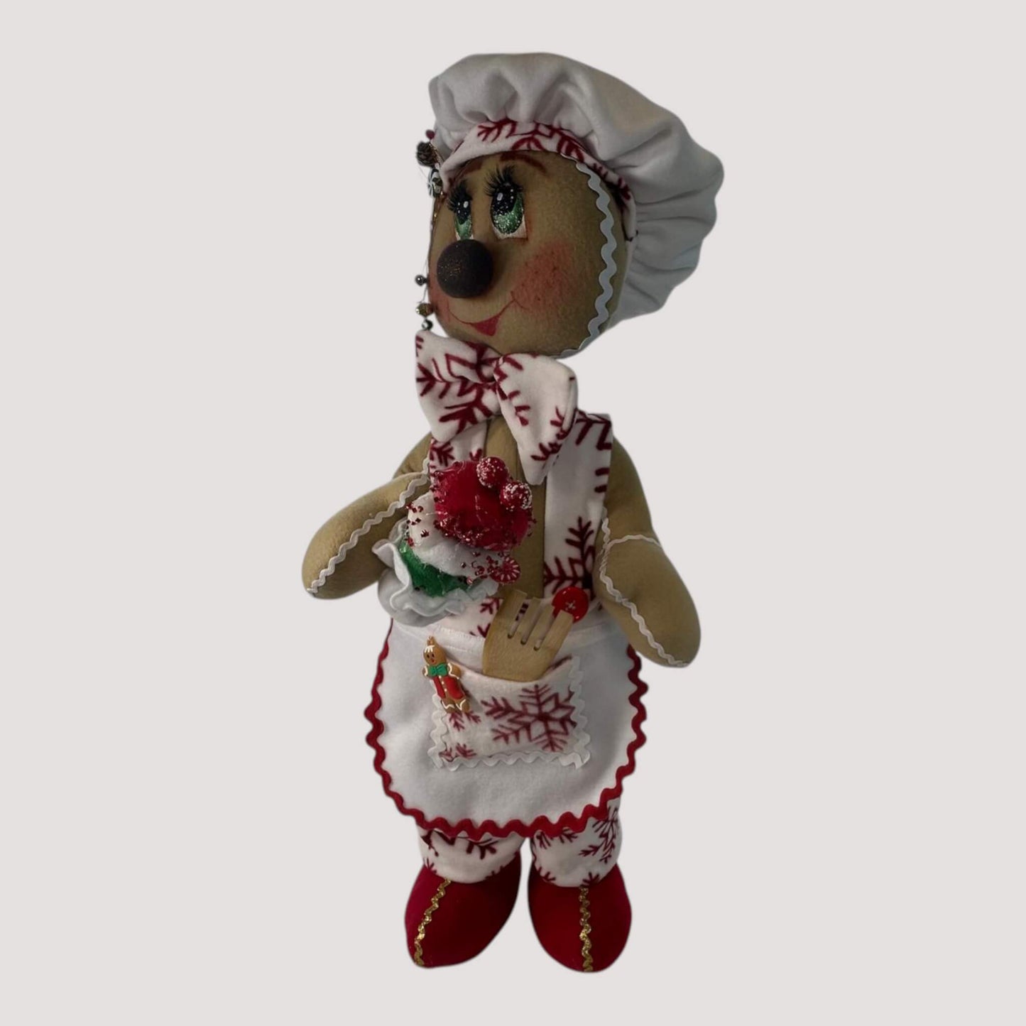 Removable gingerbread baker festive holiday figure handmade premium materials
