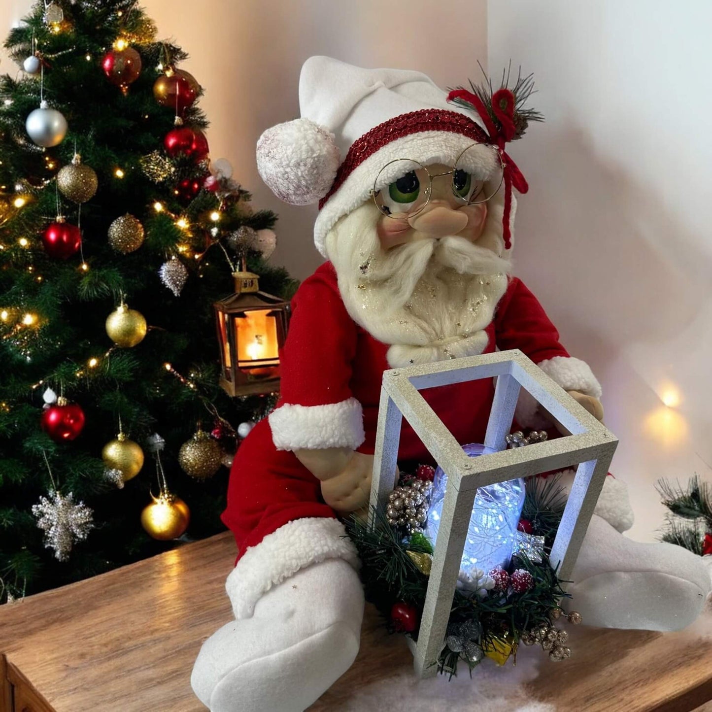 Merry Clauson (with a gift) – A Handcrafted Holiday Treasure