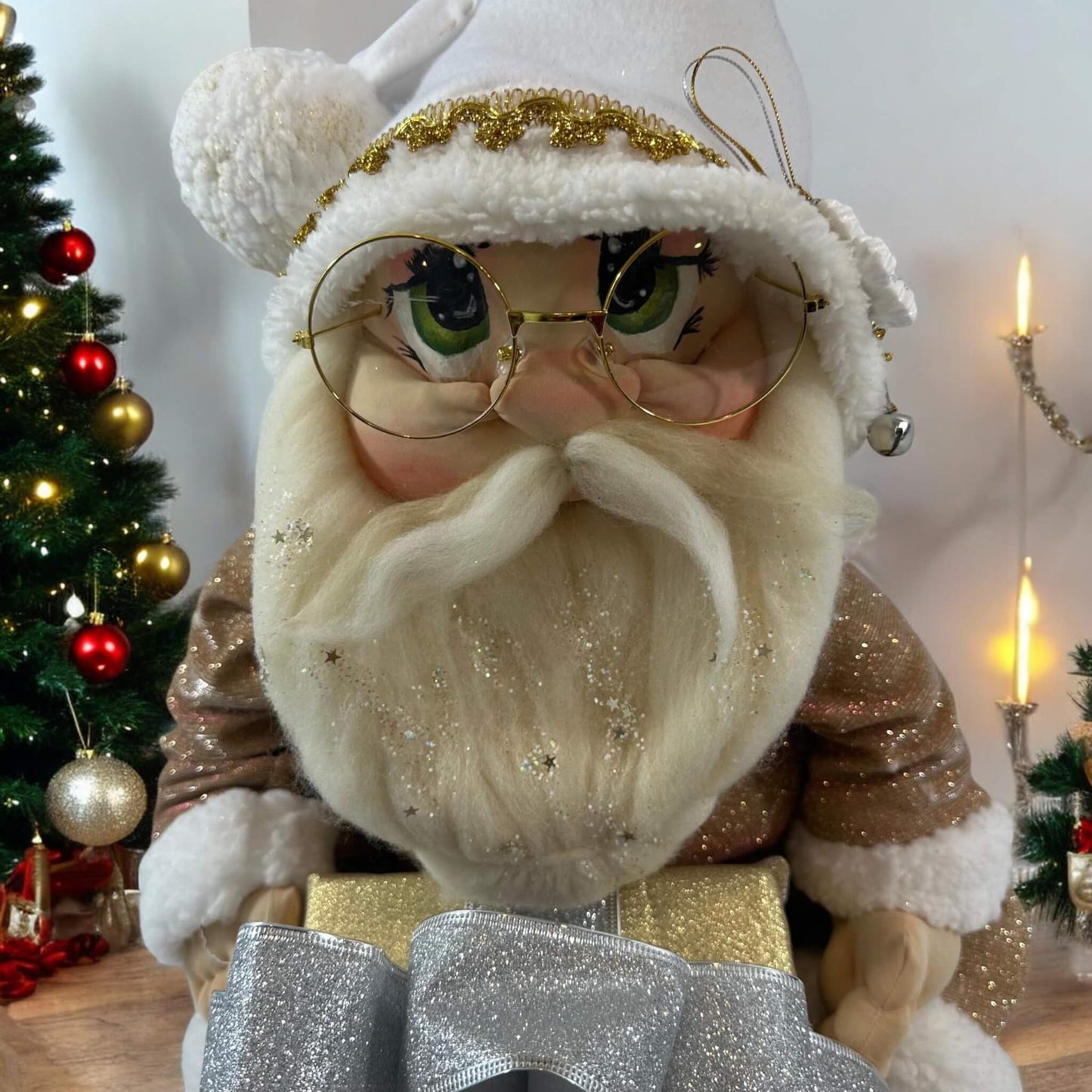 Merry Clauson (with a gift) – A Handcrafted Holiday Treasure