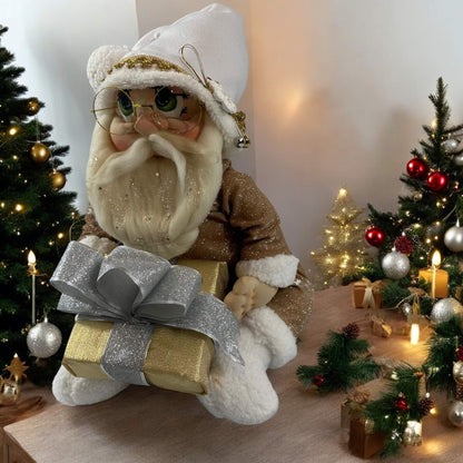 Merry Clauson (with a gift) – A Handcrafted Holiday Treasure