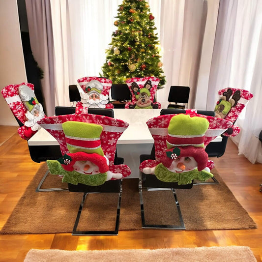 Christmas Chair Covers set of 6  – A Festive Touch for Your Dining Room
