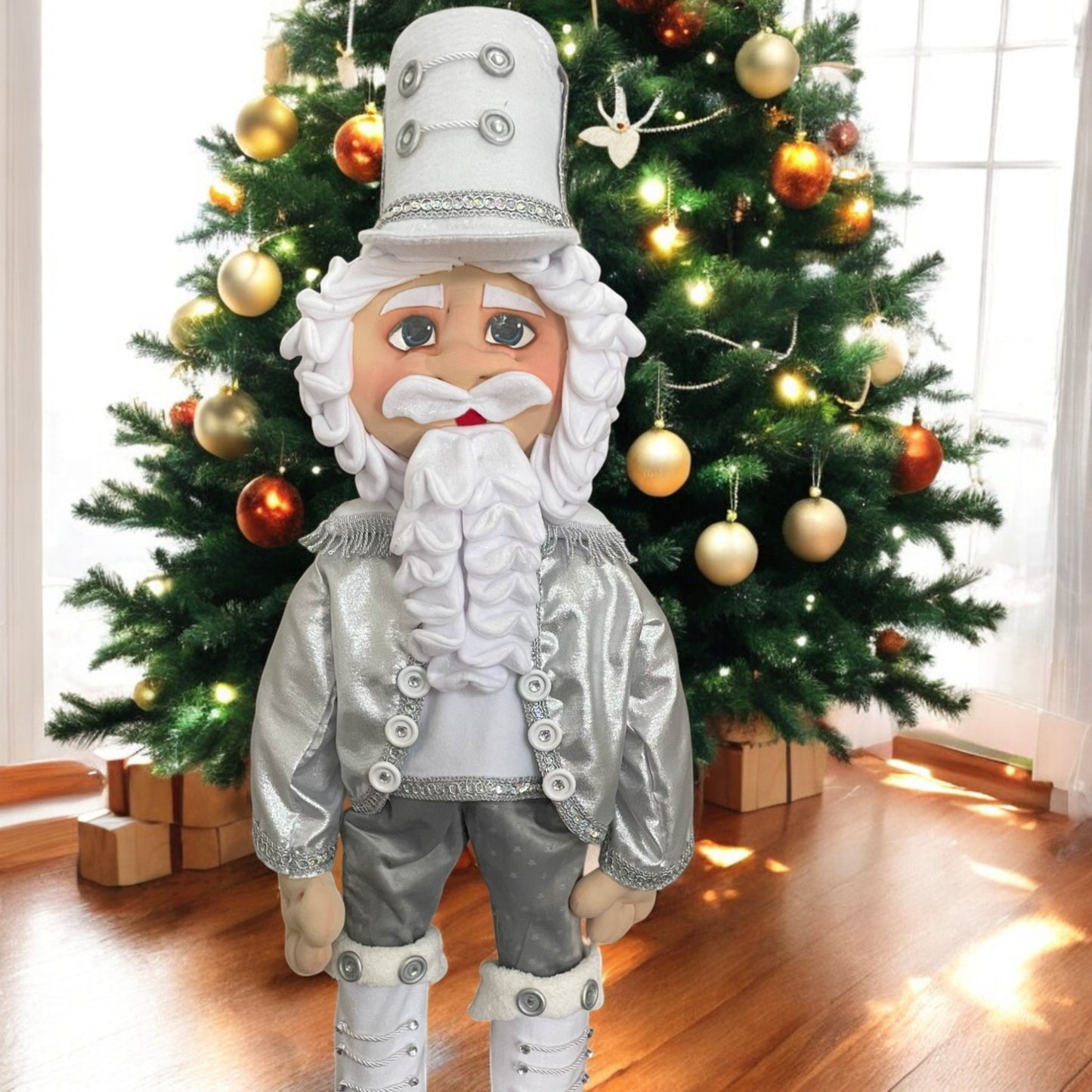 Handmade Christmas Soldier Doll – 44” Tall  Holiday Nutcracker Detachable Decoration Doll