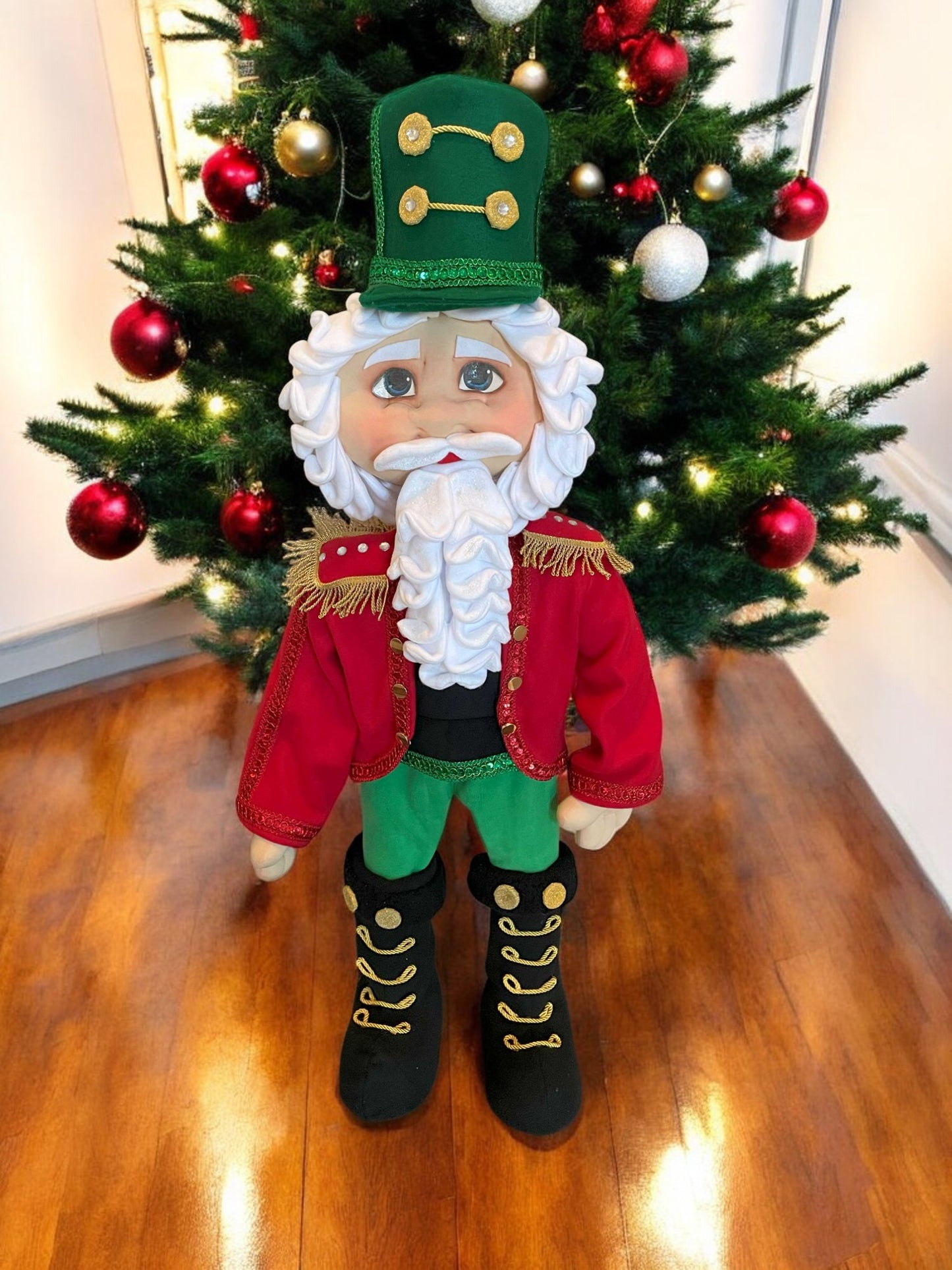Handmade Christmas Soldier Doll – 44” Tall  Holiday Nutcracker Detachable Decoration Doll