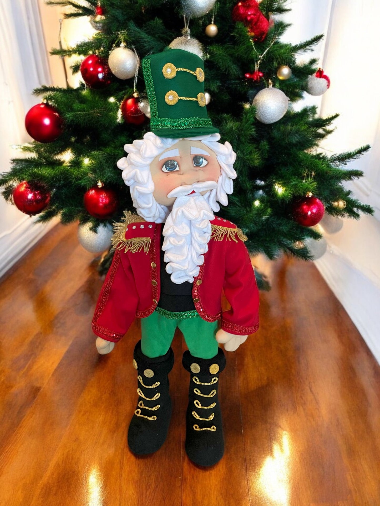 Handmade Christmas Soldier Doll – 44” Tall  Holiday Nutcracker Detachable Decoration Doll