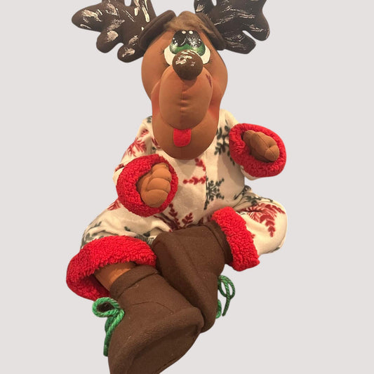 Handmade Christmas reindeer decoration 15 inches festive holiday figure by DWcraftworks
