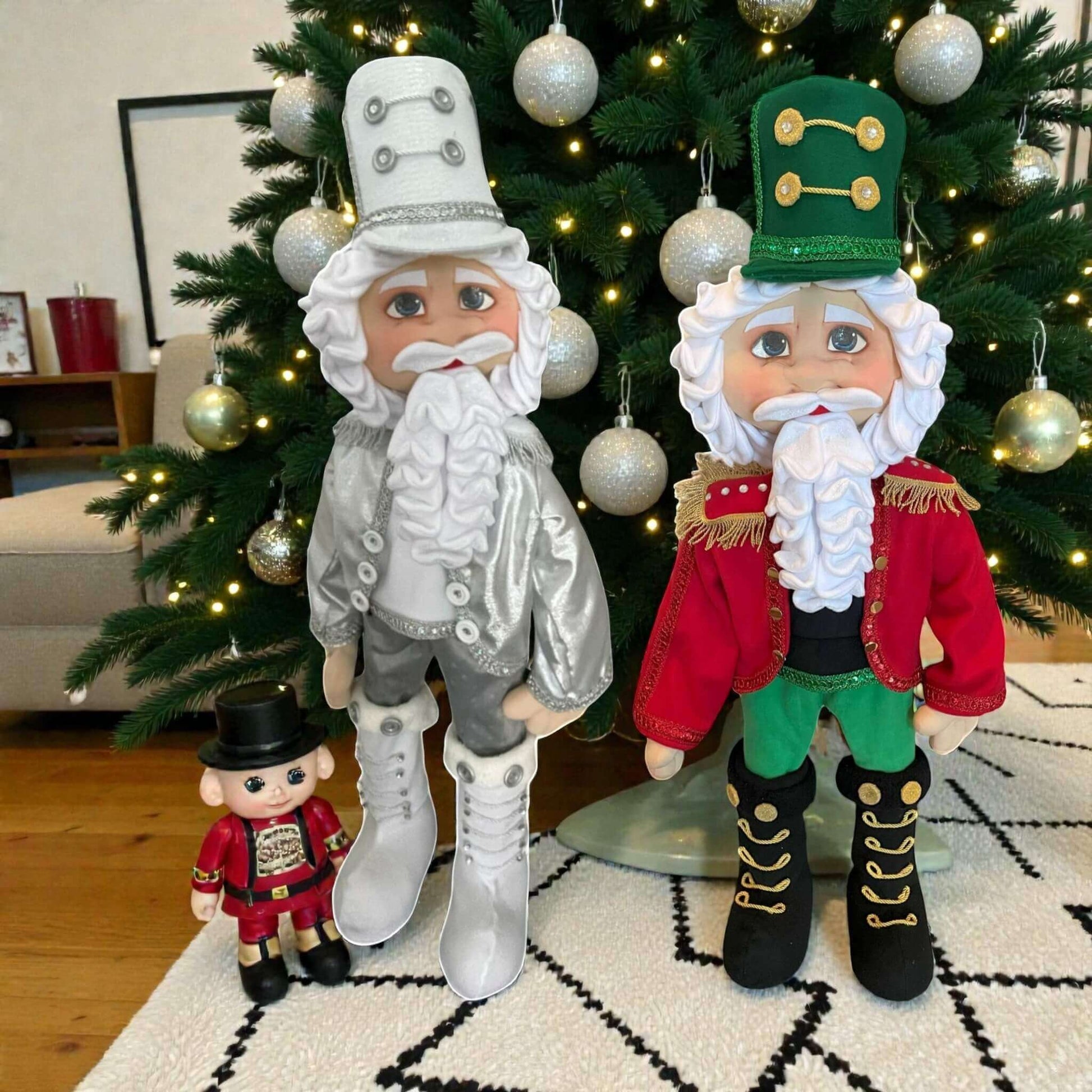 Handmade 44" Christmas Nutcracker soldier doll full display