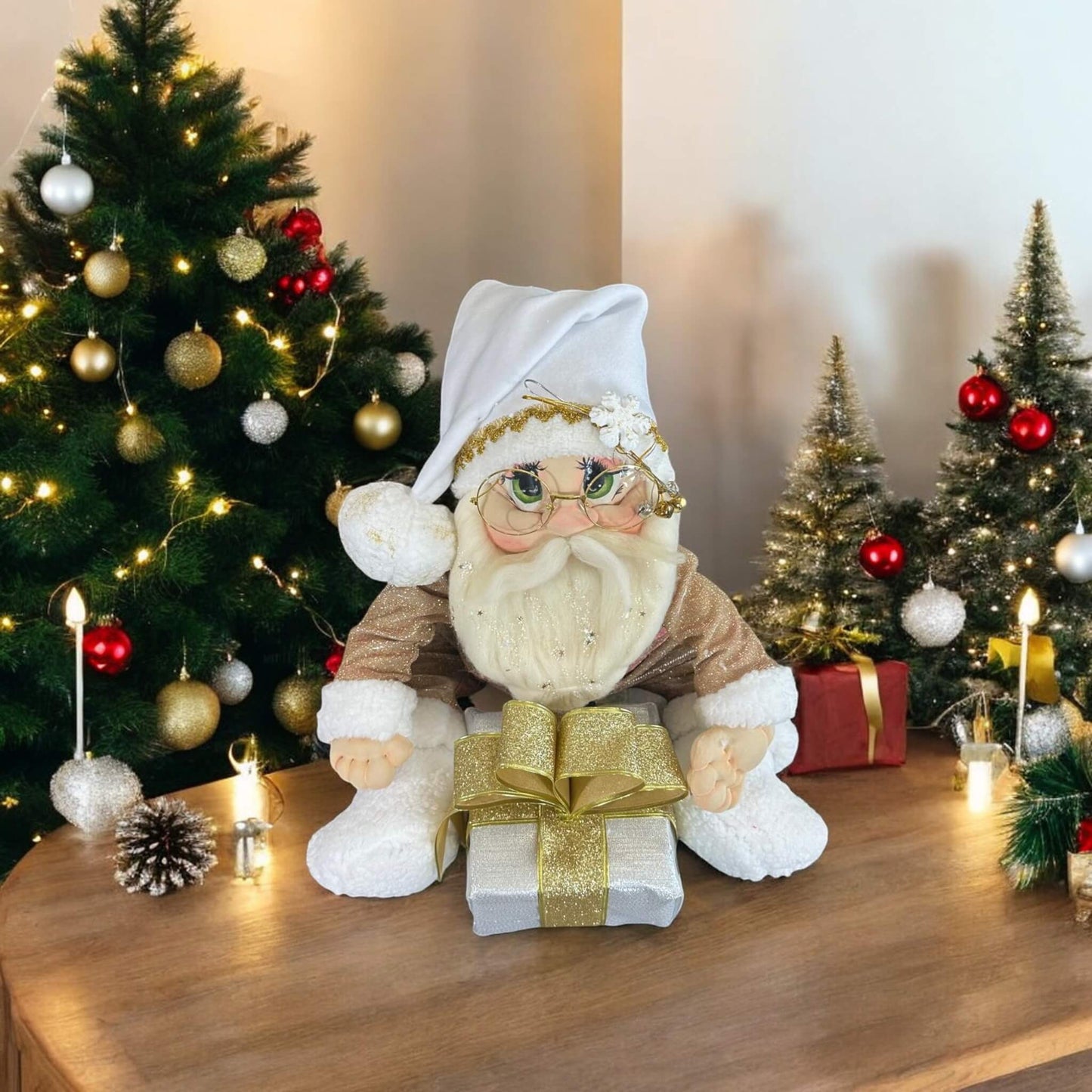 Merry Clauson (with a gift) – A Handcrafted Holiday Treasure