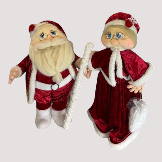 Handcrafted Santa & Mrs. Claus Set - Holiday Decor | DWcraftworks