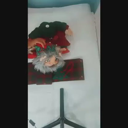 Charming Christmas Elf – Handmade Fabric Doll