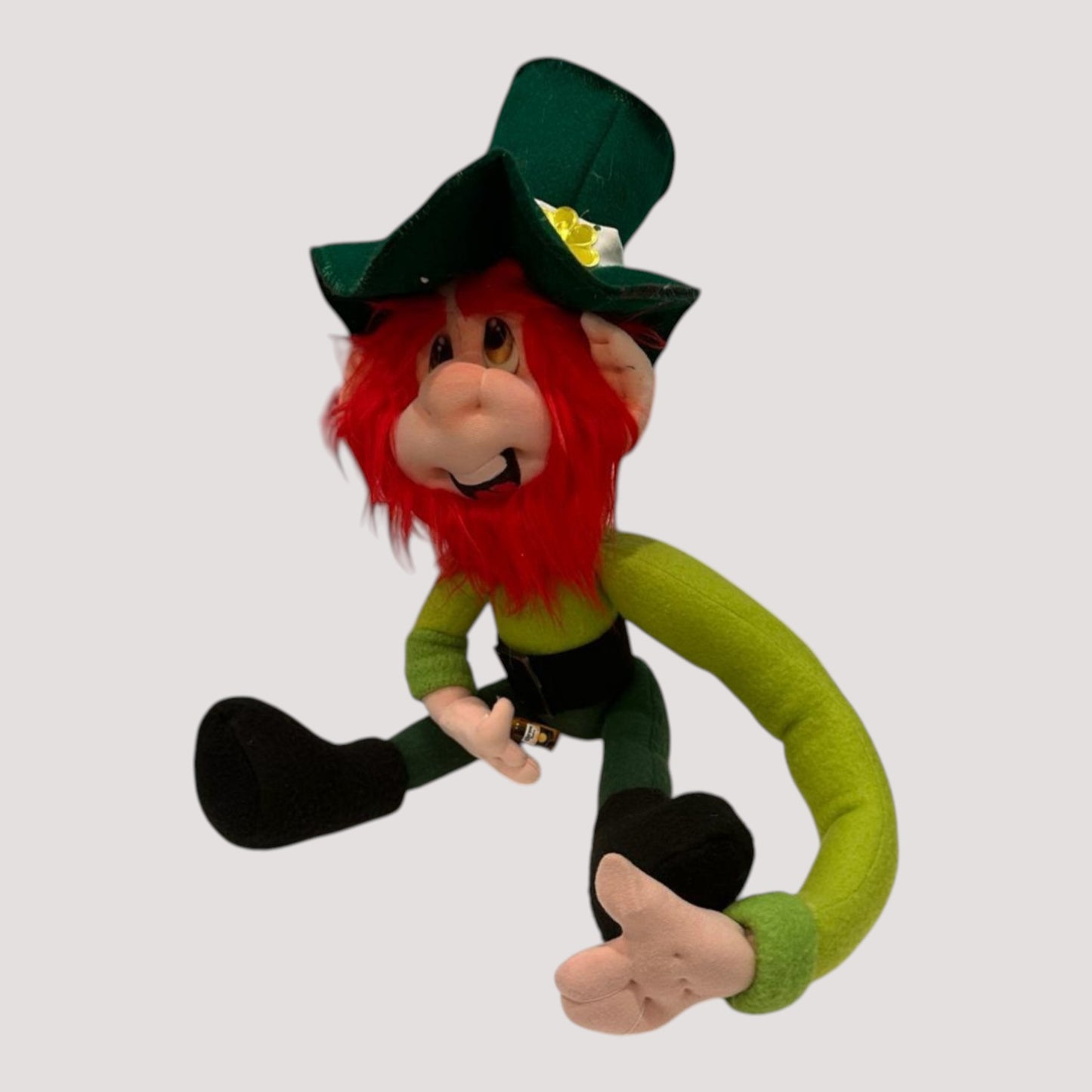 St Patrick's Day leprechaun gnome with green and gold accents handmade
